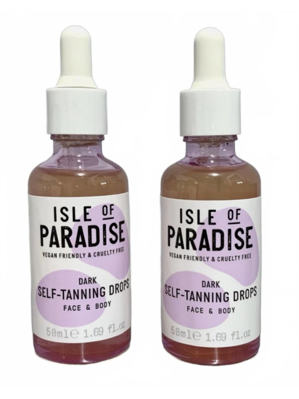 2 Pack of Isle of Paradise Tanning Drops - Dark